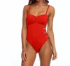 Kenneth Cole New York Attitude Cut Out Bandeau One Piece Swimsuit In Sunset In Pink