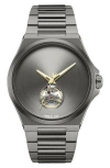 Kenneth Cole New York Automatic Bracelet Watch, 43.5mm In Gunmetal