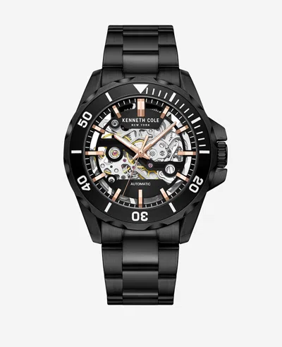 Kenneth Cole New York Automatic Bracelet Watch In Black