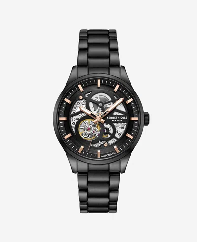 Kenneth Cole New York Automatic Bracelet Watch In Black