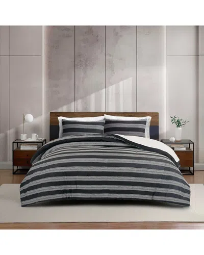 Kenneth Cole New York Banded Stripe Textured Comforter Set