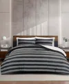 Kenneth Cole New York Banded Stripe Textured Microfiber 7-pc. Comforter Set, King In Multi