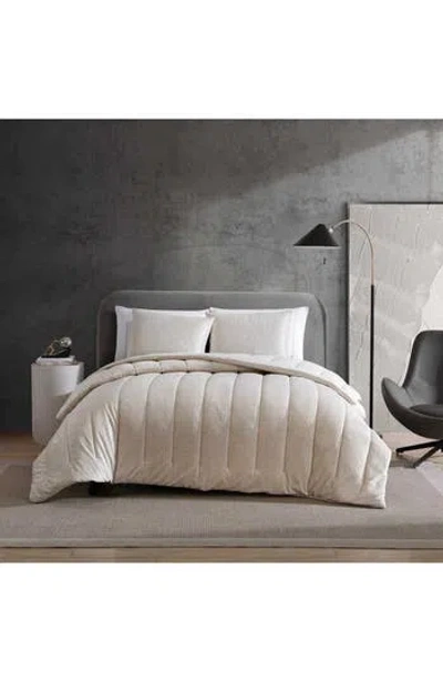 Kenneth Cole New York Banks Metallic Velvet Comforter Set In Natural