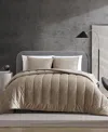 Kenneth Cole New York Banks Velvet 3-pc. Comforter Set, Full/queen In Mink Brown