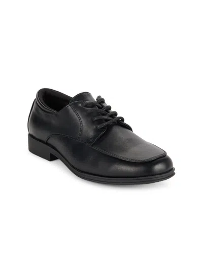 Kenneth Cole New York Kids' Boy's Bradley Apron Toe Dress Shoes In Black