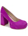 Kenneth Cole New York Bri Pump Womens Slip On Block Heel Pumps In Purple