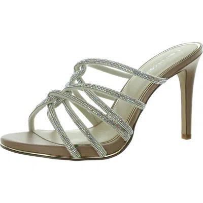 Kenneth Cole New York Brooke 95 Twist Jwl Womens Slip On Open Toe Pumps In Silver