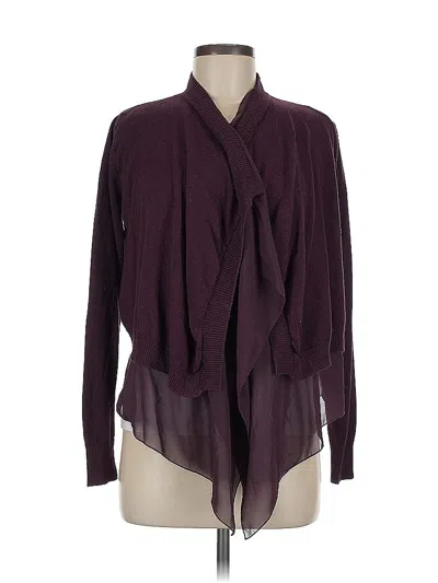 Pre-owned Kenneth Cole New York Cardigan Sweater In Burgundy