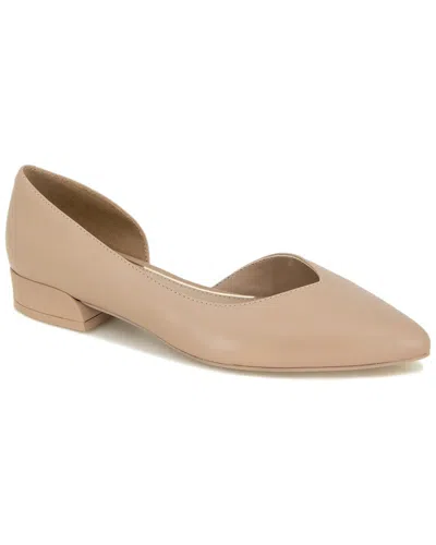 Kenneth Cole New York Carmina Leather Flat In Neutral