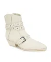 Kenneth Cole New York Women's Cheyenne Studded Leather Booties In Whitecap Leather