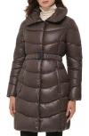 Kenneth Cole New York Longline Puffer Jacket In Chocolate