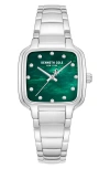 Kenneth Cole New York Classic Mother-of-pearl & Diamond Bracelet Watch, 28mm X 31.6mm In Metallic