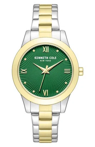 Kenneth Cole New York Classic Two-tone Bracelet Watch, 36mm In Metallic