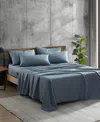 Kenneth Cole New York Closeout!  Solution Solid Microfiber 6-pc. Sheet Set, Queen In Denim Blue