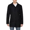Kenneth Cole New York Cob Mens Modern Fit Stand Collar Raincoat In Black