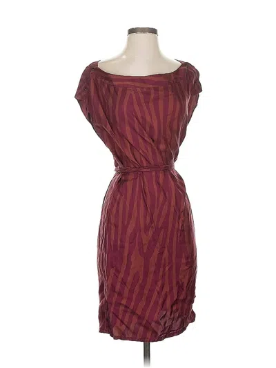 Pre-owned Kenneth Cole New York Cocktail Dress In Burgundy