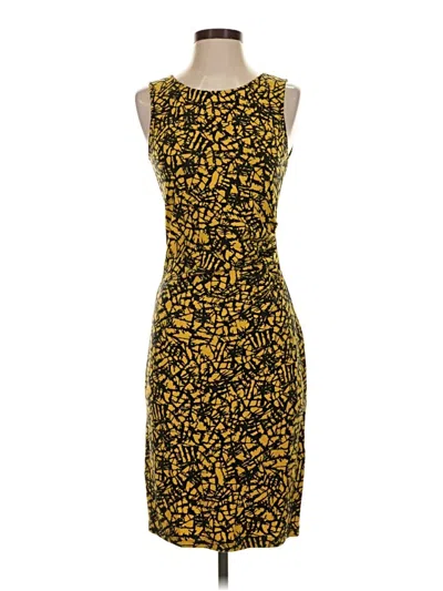Pre-owned Kenneth Cole New York Cocktail Dress In Yellow