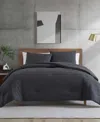 Kenneth Cole New York Crosswalk Herringbone Black Comforter Set