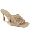 Kenneth Cole New York Women's Darby Fringe Slip On Dress Sandals In Gold