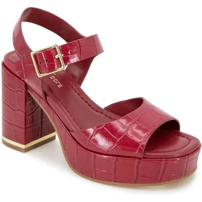 Kenneth Cole New York Darla Womens Faux Leather Metallic Slingback Sandals In Multi