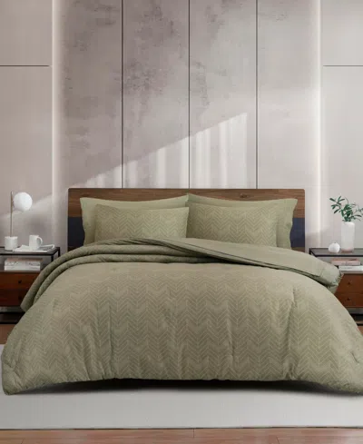 Kenneth Cole New York Delancey Microfiber 7-pc. Comforter Set, Queen In Green