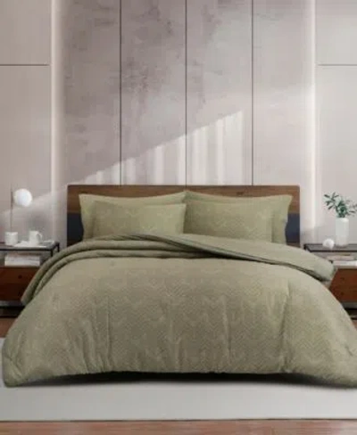 Kenneth Cole New York Delancey Microfiber Comforter Set In Green