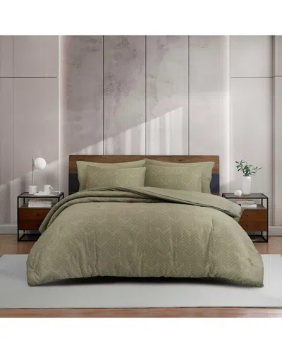 Kenneth Cole New York Delancey/ink Stripe Reversible Comforter Set