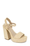 Kenneth Cole New York Dolly Platform Sandal In Natural Raffia