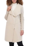 Kenneth Cole New York Double Face Wool Blend Coat In Sand