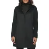 Kenneth Cole New York Double Face Wool Blend Hooded Coat In Black