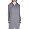 Kenneth Cole New York Double Face Wool Blend Hooded Coat In Gray