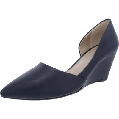 Kenneth Cole New York Ellis Womens Leather Slip On D'orsay In Black