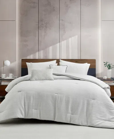 Kenneth Cole New York Embossed Waffle 4-pc. Comforter Set, Twin In White