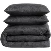 Kenneth Cole New York Floral Silhouette Comforter & Throw Set In Charcoal