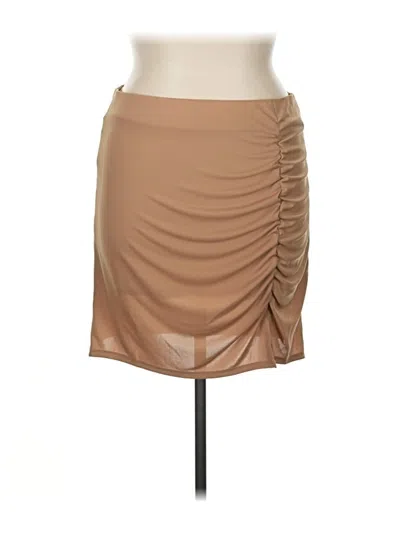 Pre-owned Kenneth Cole New York Formal Skirt In Tan