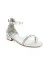 Kenneth Cole New York Girl's Bella Rey Embellished Sandals In Silver