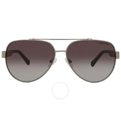 Kenneth Cole New York Green Gradient Navigator Men's Sunglasses Kc00034 08p 60 In Gray
