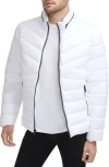Kenneth Cole New York Hooded Puffer Jacket In White