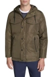 Kenneth Cole New York Hooded Utility Pocket Jacket In Green