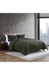 Kenneth Cole New York Houndstooth Embossed Comforter Set In Green