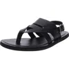Kenneth Cole New York Ideal Mens Leather Slip On Slide Sandals In Black