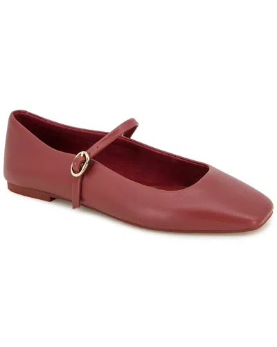 Kenneth Cole New York Jasper Leather Flat In Burgundy