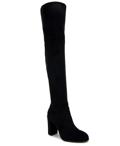Kenneth Cole New York Josie Round Toe Long Boots In Black