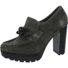 Kenneth Cole New York Justin Womens Padded Insole Chain Loafer Heels In Green