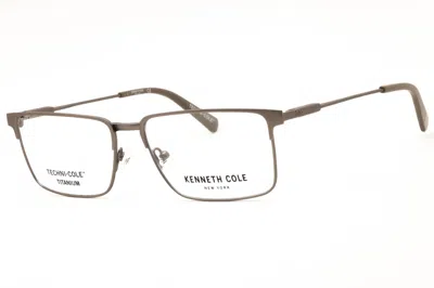 Kenneth Cole New York Kc0346 Rectangular Titanium Eyeglasses In Grey