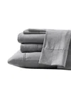 Kenneth Cole New York Solid Cationic Brushed Sheet Set In Gray