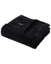 Kenneth Cole New York Kcny Textured Solid Jacquard Plush Reversible Throw  Blanket