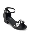 Kenneth Cole New York Kenneth Cole Little Girls Pearl Farah Open Toe Heel In Black