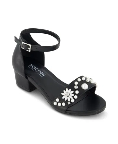 Kenneth Cole New York Kids' Kenneth Cole Little Girls Pearl Farah Open Toe Heel In Black