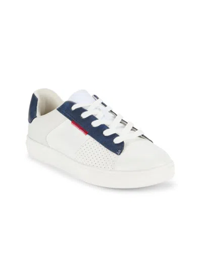 Kenneth Cole New York Kid's Liam Logo Sneakers In Navy